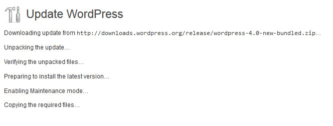 Update WordPress 4.0
